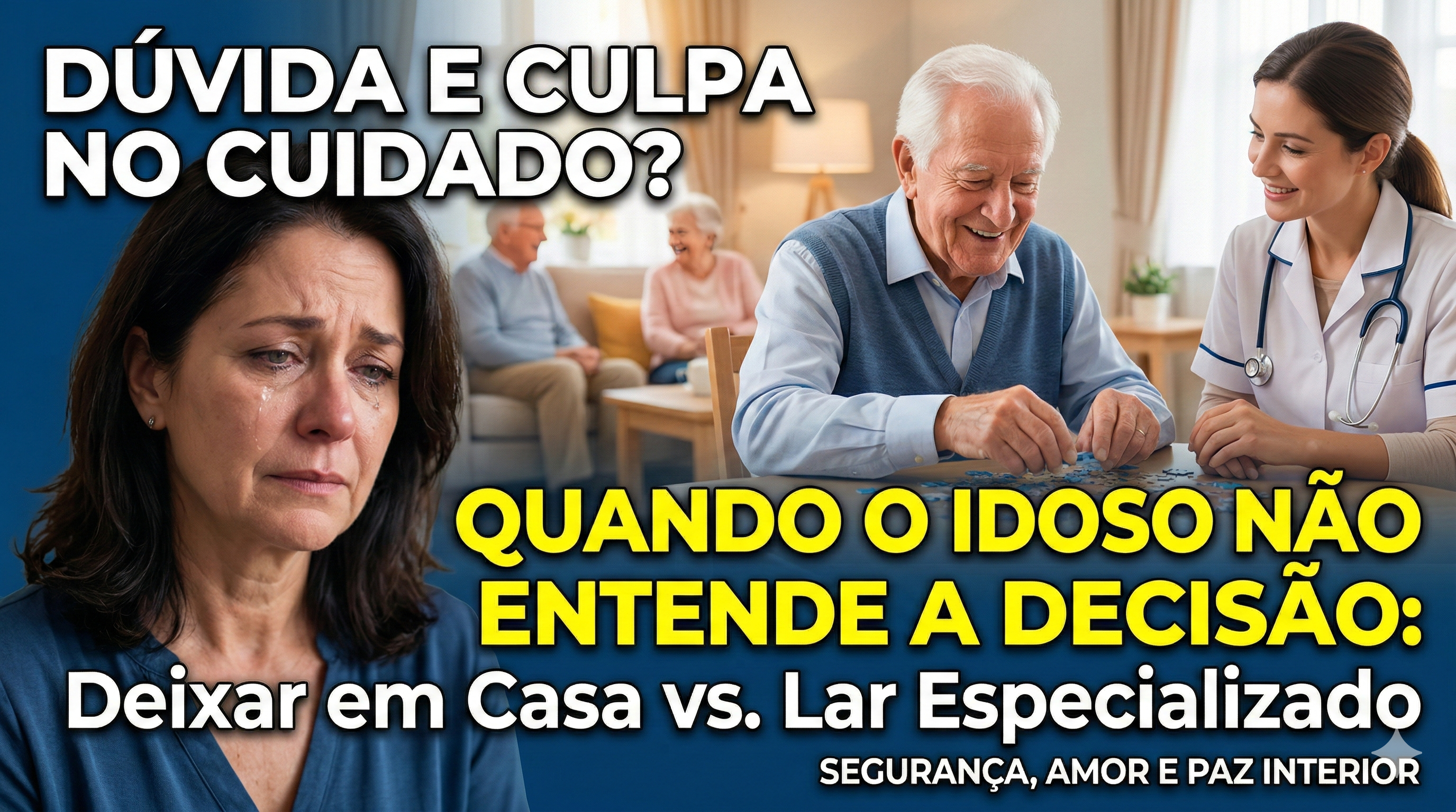 Lar de idosos Novo Hamburgo: quando o idoso não entende a decisão – culpa, medo e amor